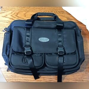 Dart Softside Briefcase Computer Bag With Padded Shoulder Strap Black 17"×13"